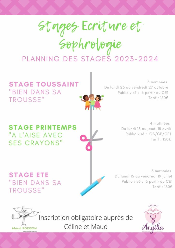 Ateliers enfants "sophrologie et écriture".