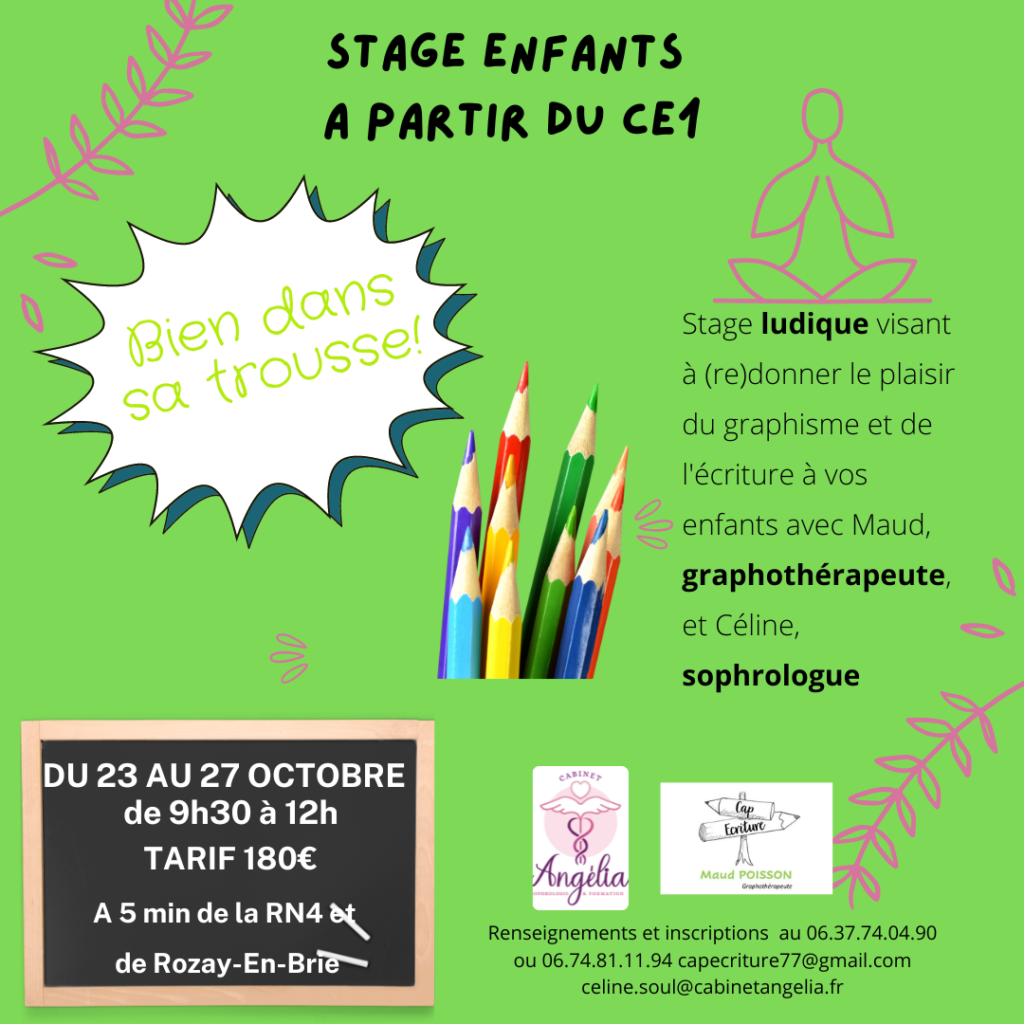 atelier enfants "sophrologie et écriture".